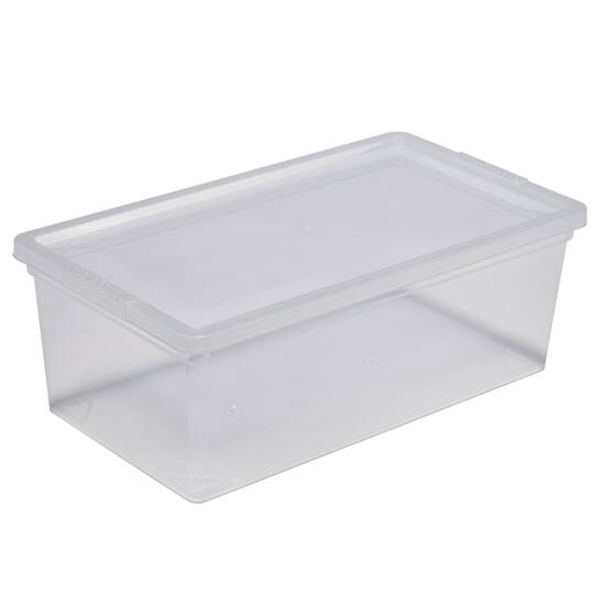 Simplify Clear Stackable Storage Bins with Lids, 6ct.